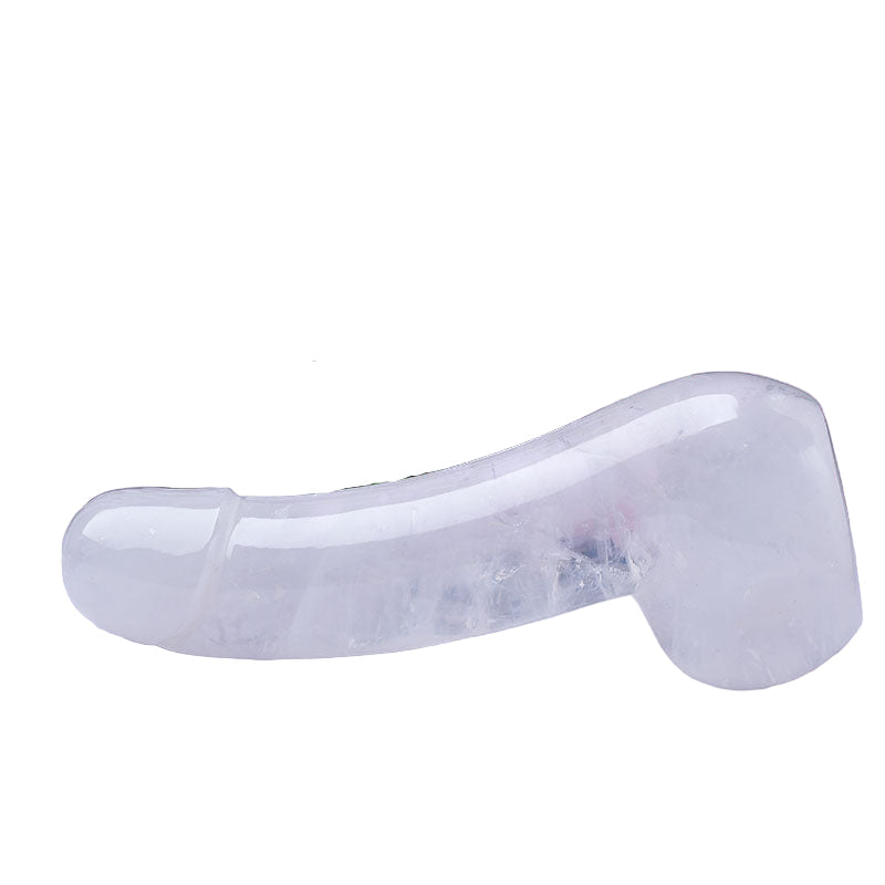 Weißer Jadequarz Glass Dildo Kristall Penis