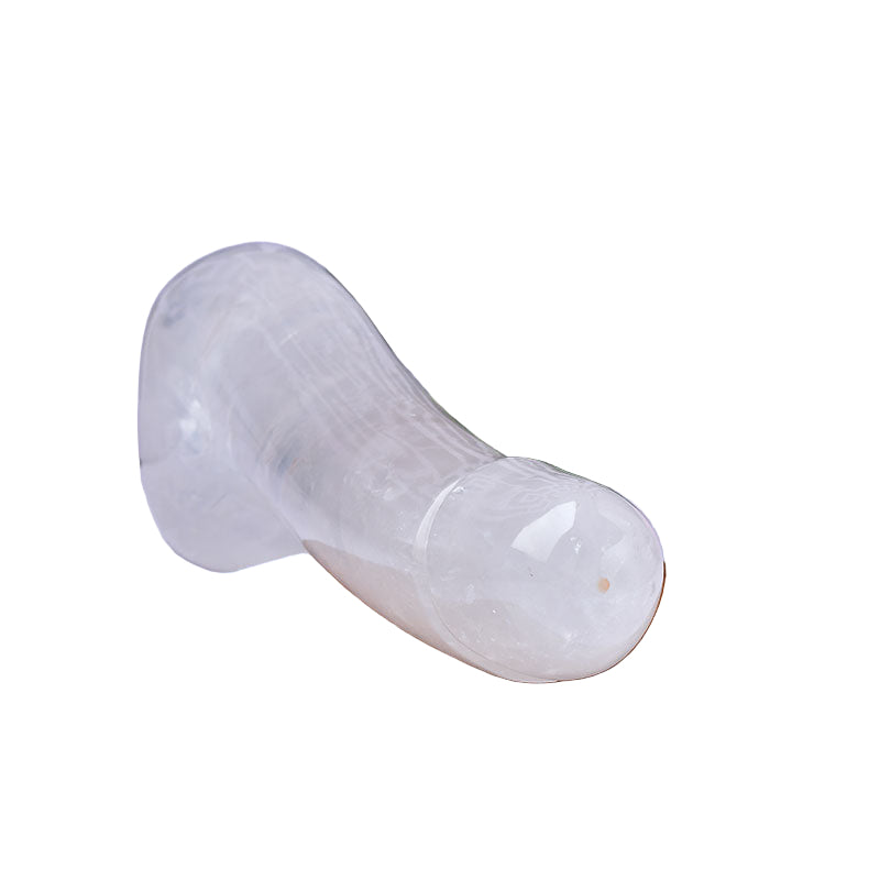 Weißer Jadequarz Glass Dildo Kristall Penis