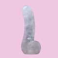 Weißer Jadequarz Glass Dildo Kristall Penis