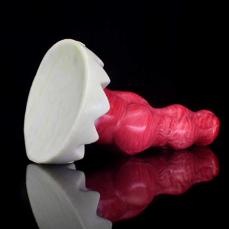 Doppel Knot 23cm Rot Silicone Monster Dildo