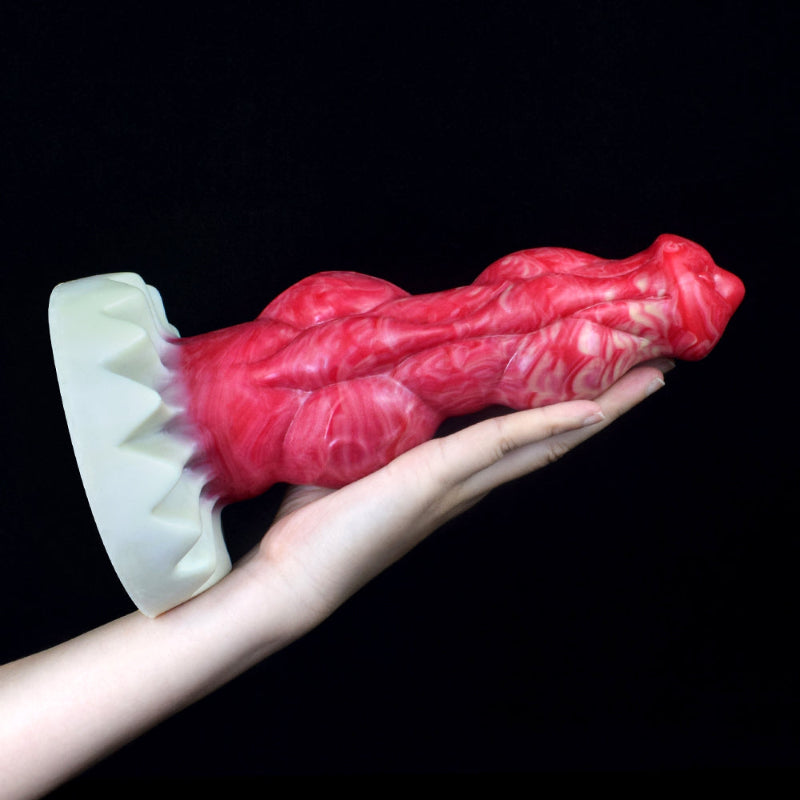 Doppel Knot 23cm Rot Silicone Monster Dildo
