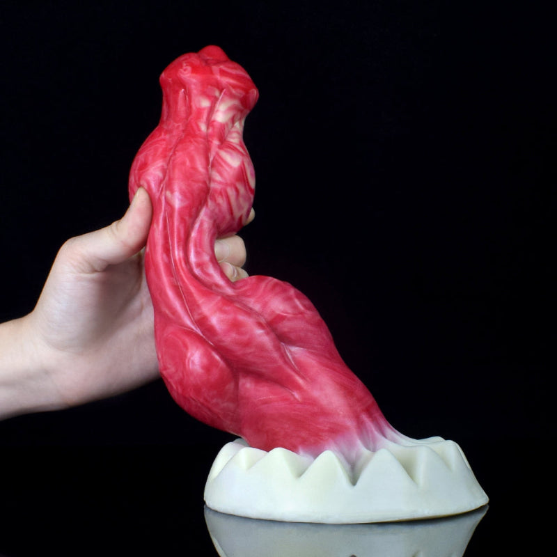 Doppel Knot 23cm Rot Silicone Monster Dildo