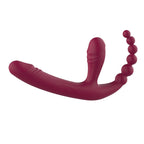 Drei Köpfe Remote Control Vibratir Strapless Dildo