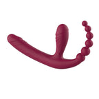 Drei Köpfe Remote Control Vibratir Strapless Dildo
