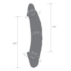 27 CM Klar Double Ended Penis Glass Dildo