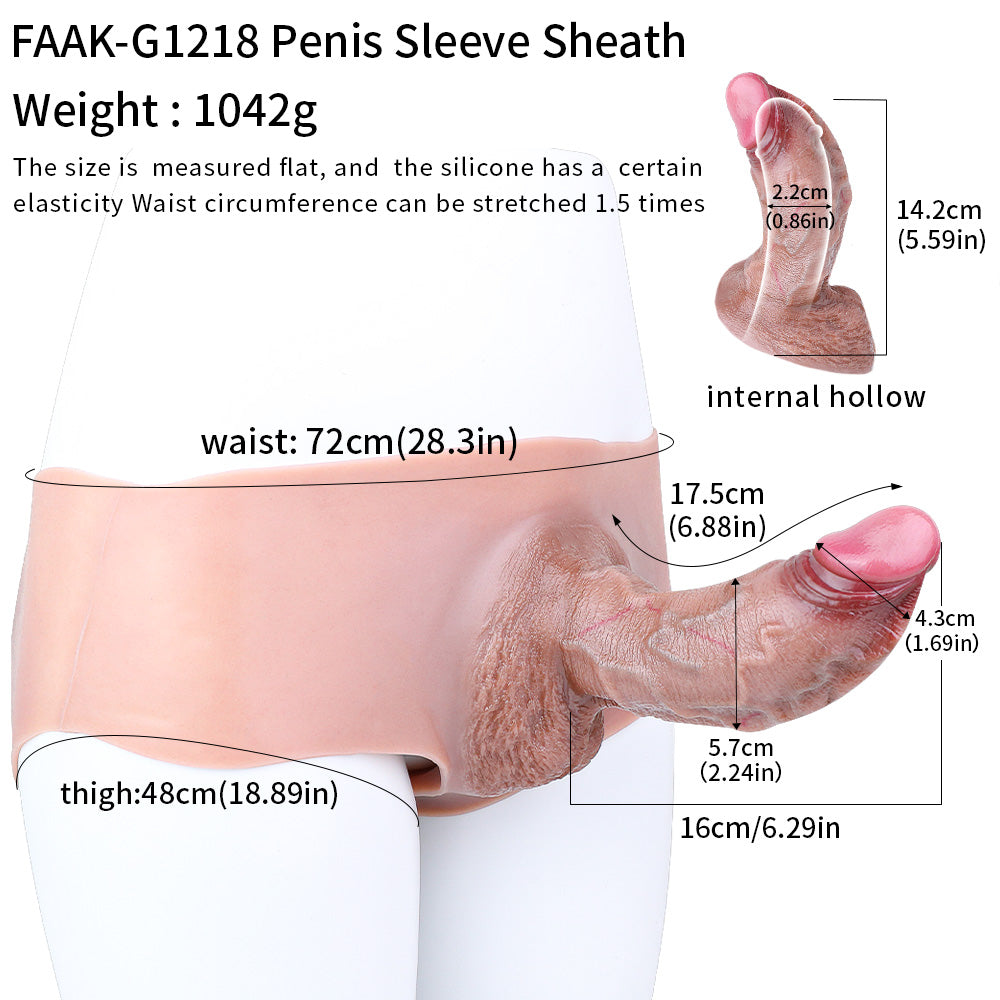 17 CM Realistic Cock Aderstruktur Dildo Höschen