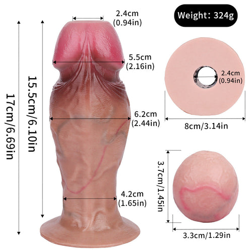 17 CM Realistic Dildo Thick Silicone Ovipositor