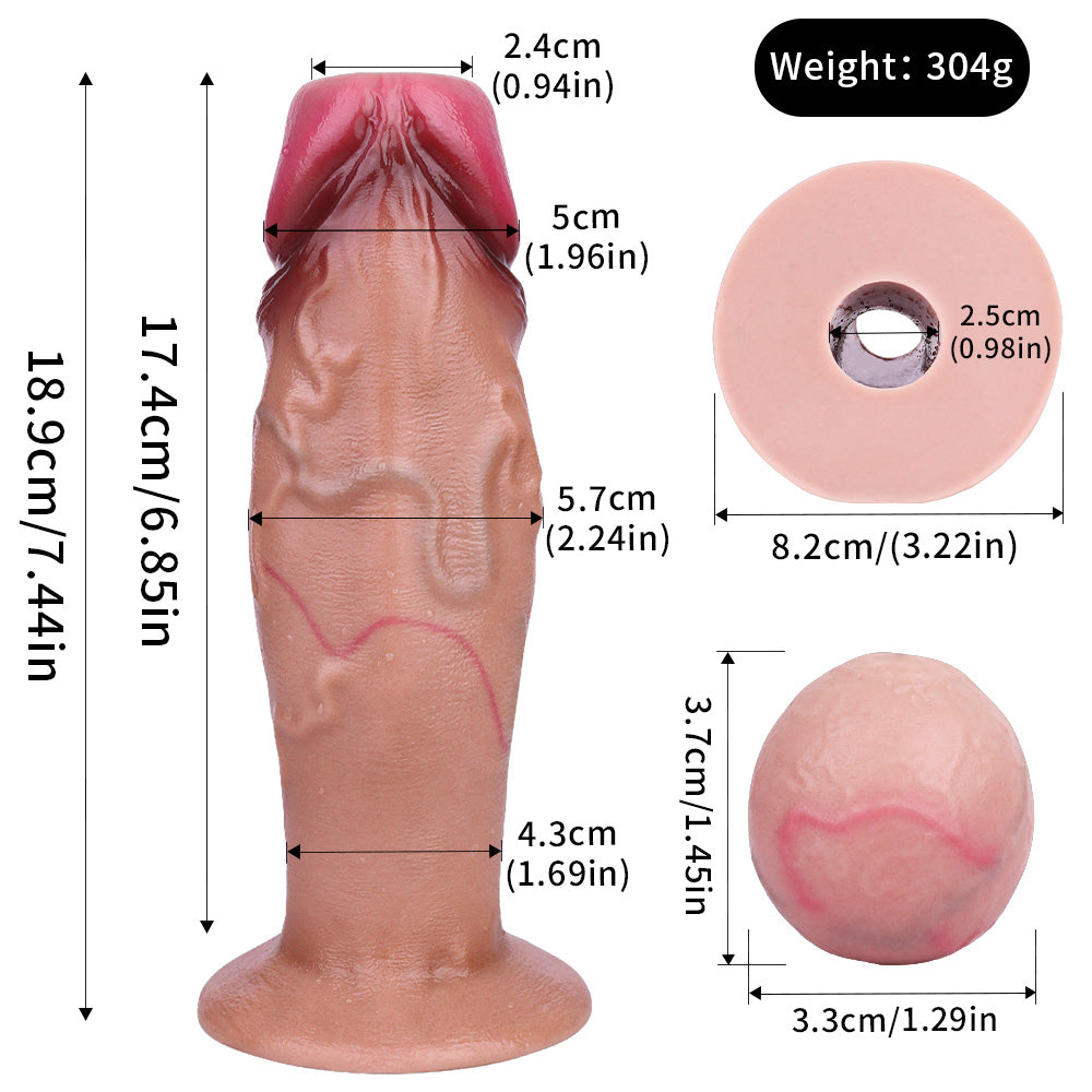 19  CM Realistic Dildo Silicone Luftpumpe Ovipositor