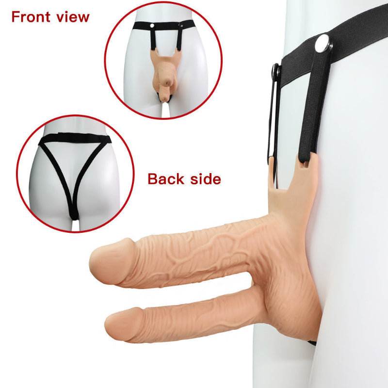 Hohl Vibrator Double Dildo Strap On