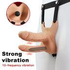 Hohl Vibrator Double Dildo Strap On