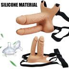 Hohl Vibrator Double Dildo Strap On