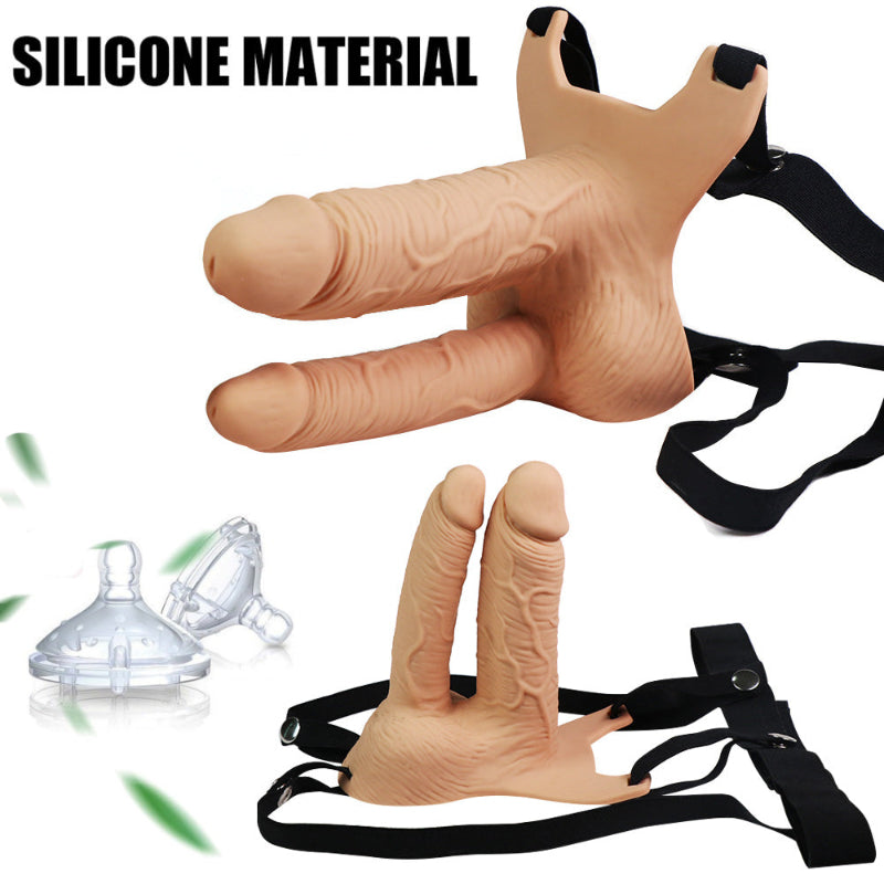 Hohl Vibrator Double Dildo Strap On