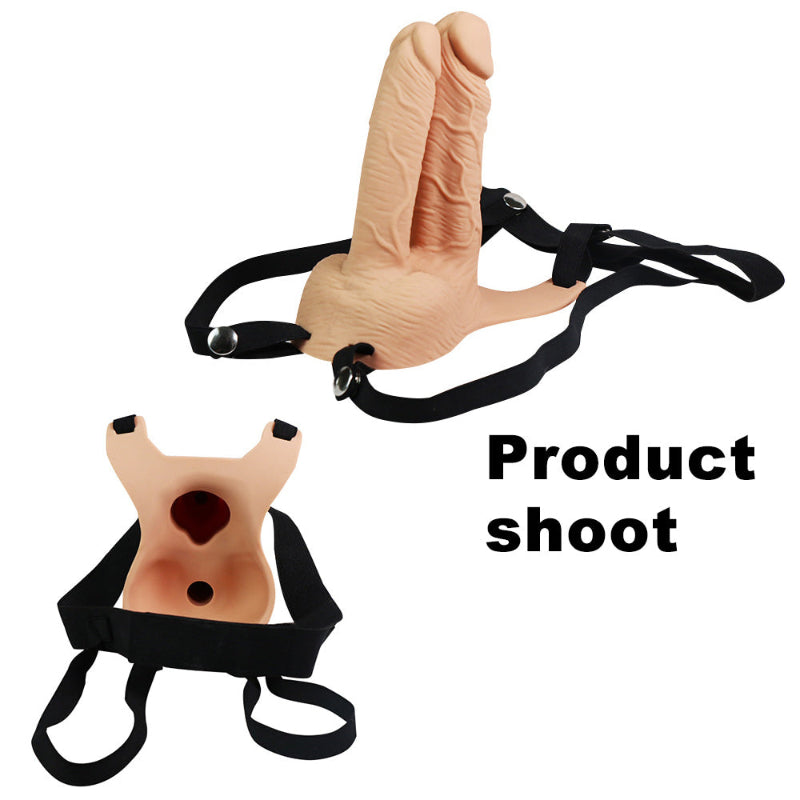 Hohl Vibrator Double Dildo Strap On