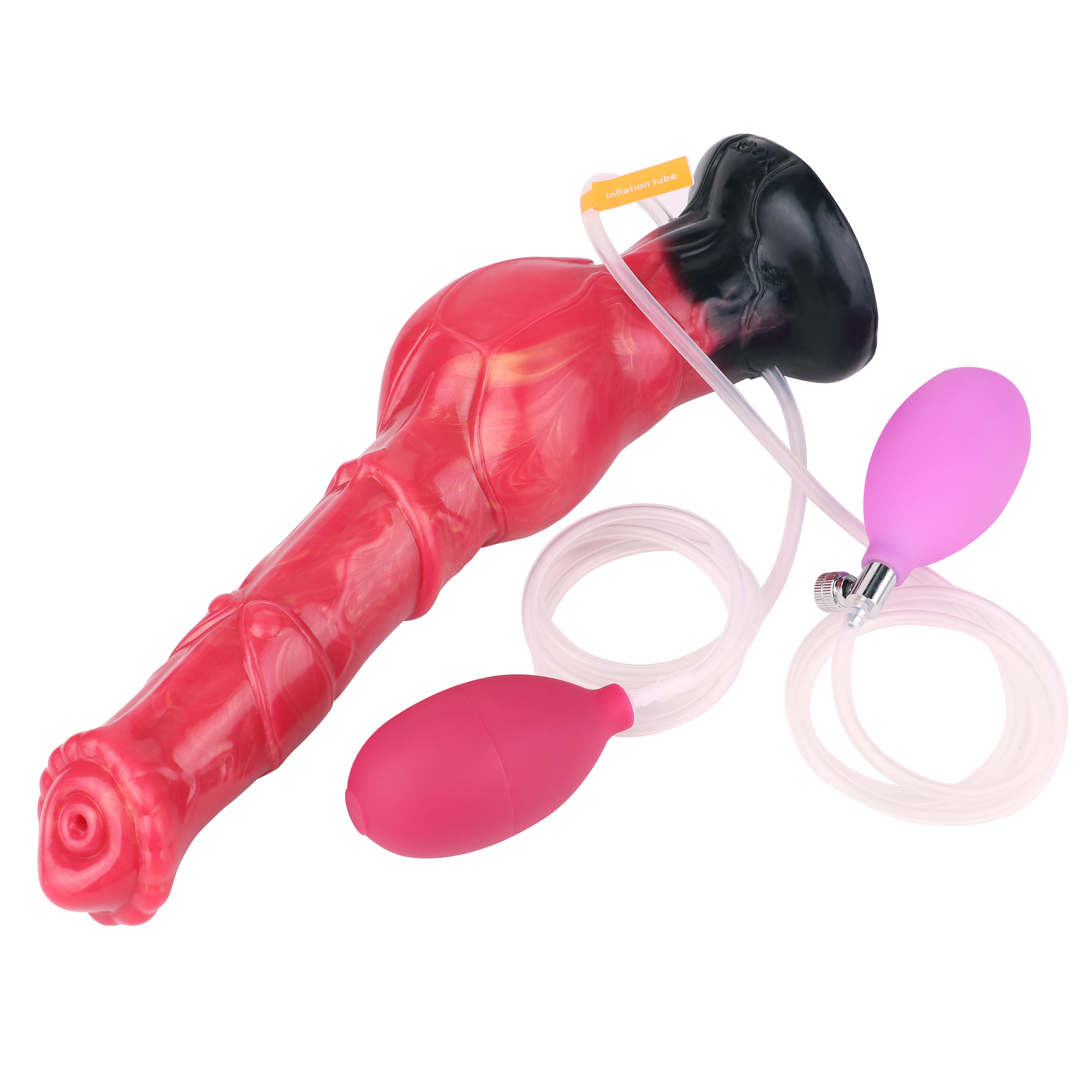 30 CM Squirting Rot Silicon Aufblasbarer Penis Horsedildo