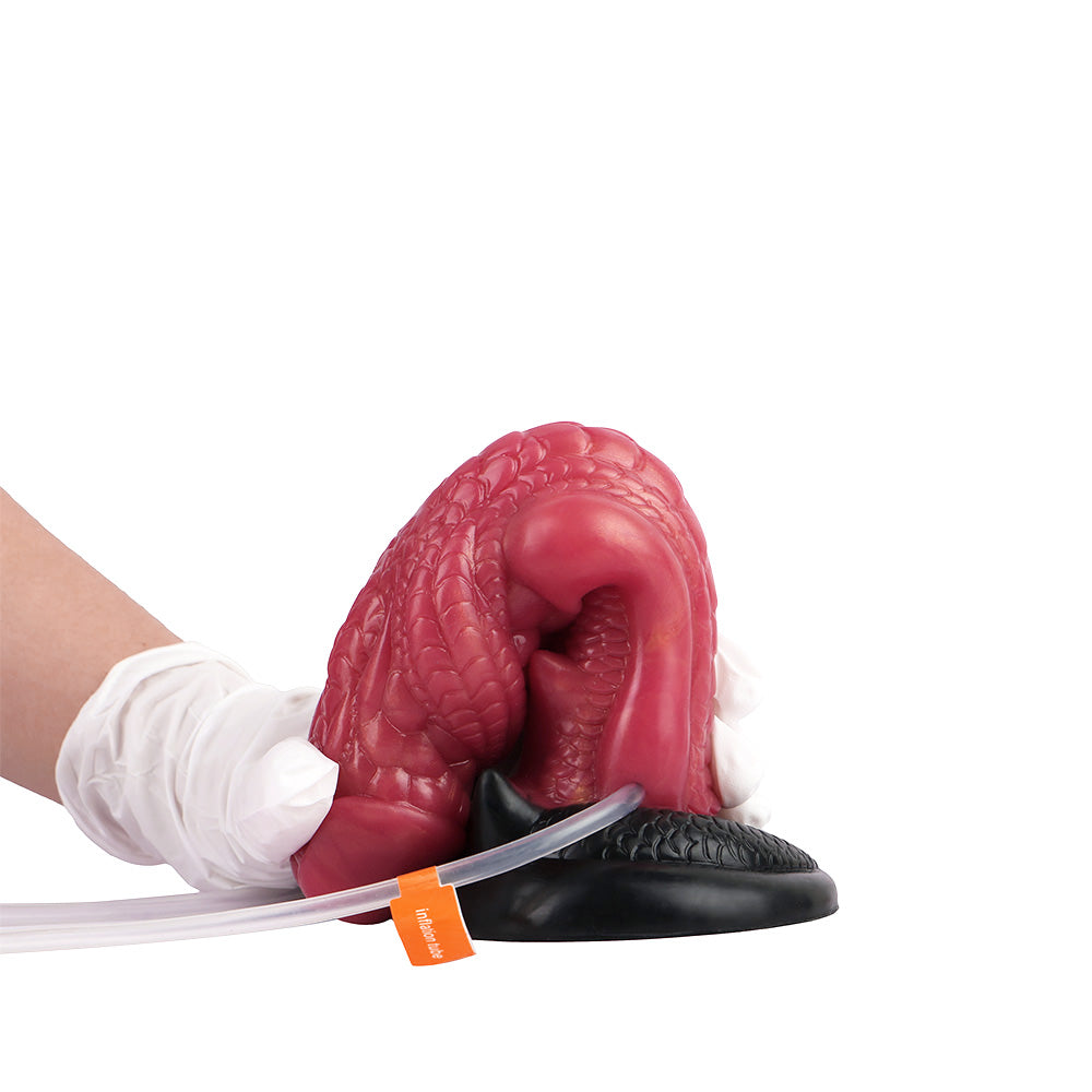 21 CM Rot Dragon Monster Luftpumpe Squirtingdildo
