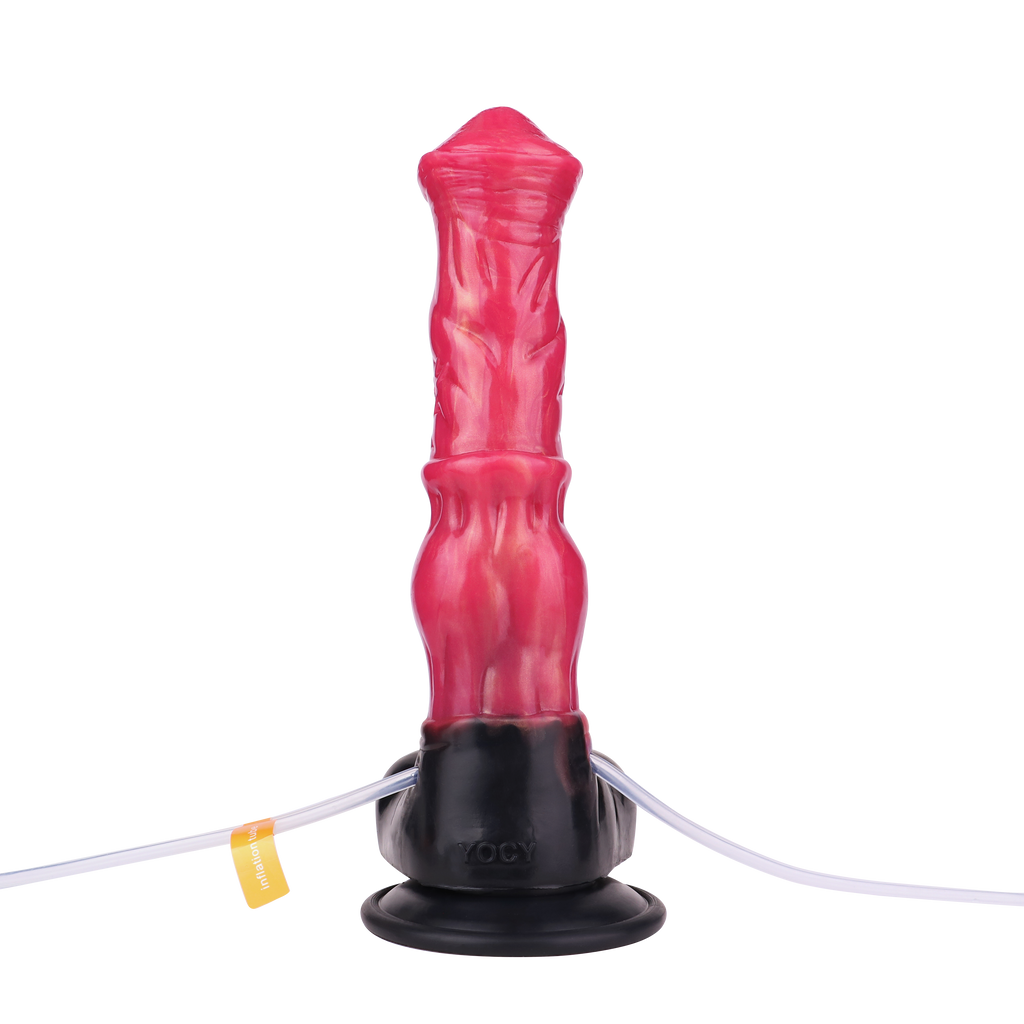 25 CM Squirting Fantasy Aufblasbarer Rot Horsedildo