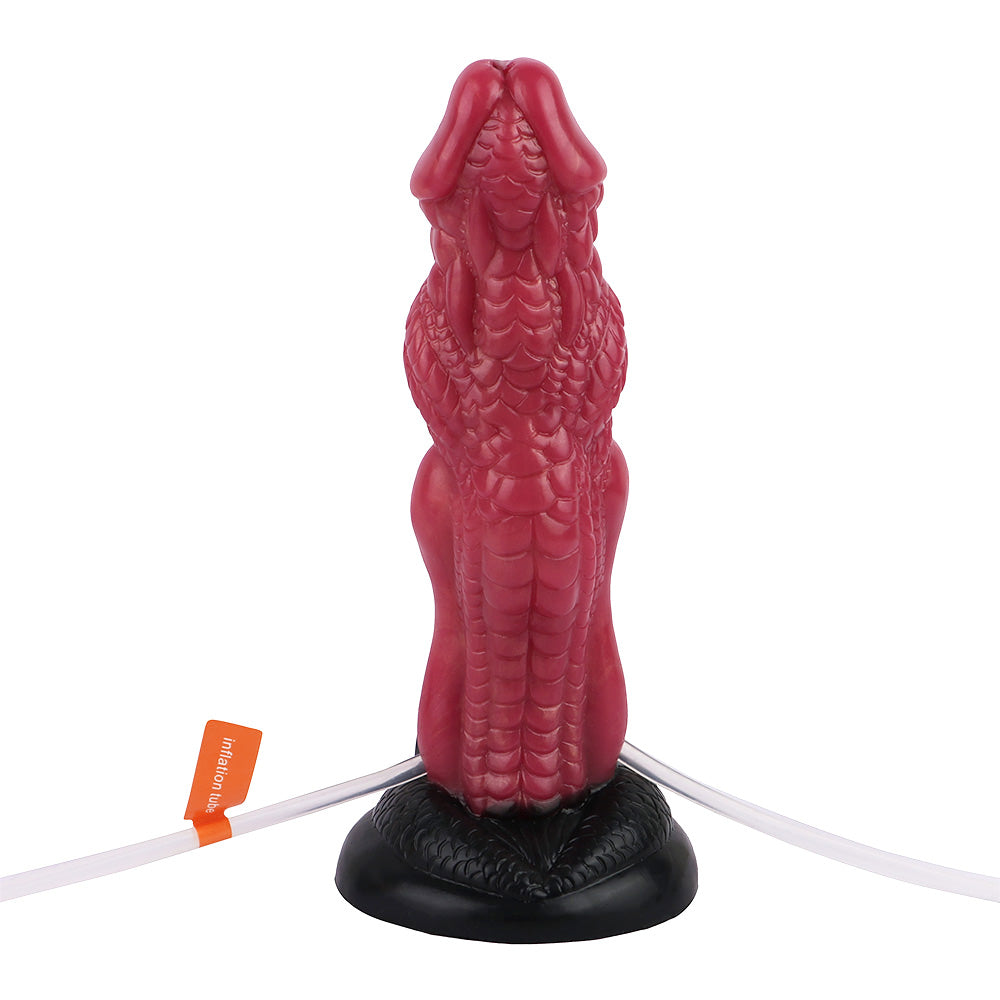 21 CM Rot Dragon Monster Luftpumpe Squirtingdildo