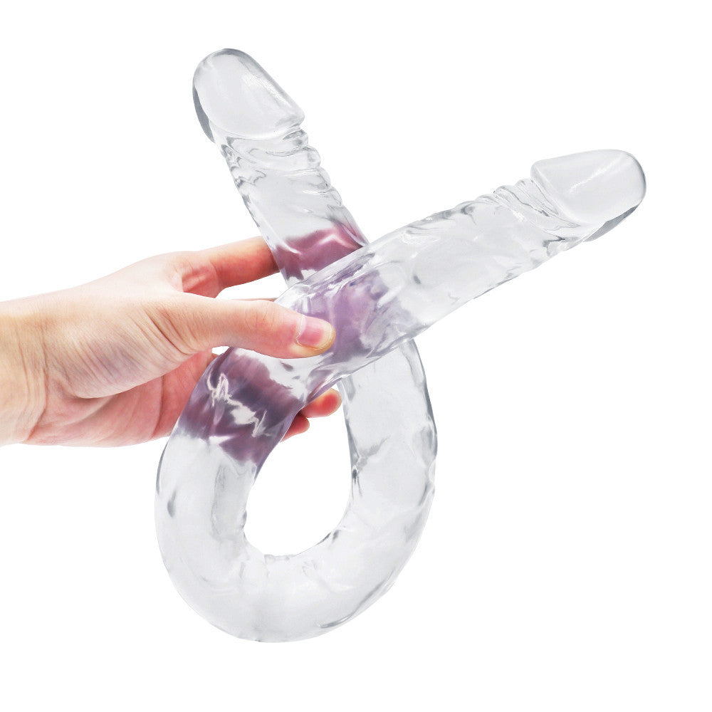55 CM Klar Jelly Doppel Lesbian Dildo