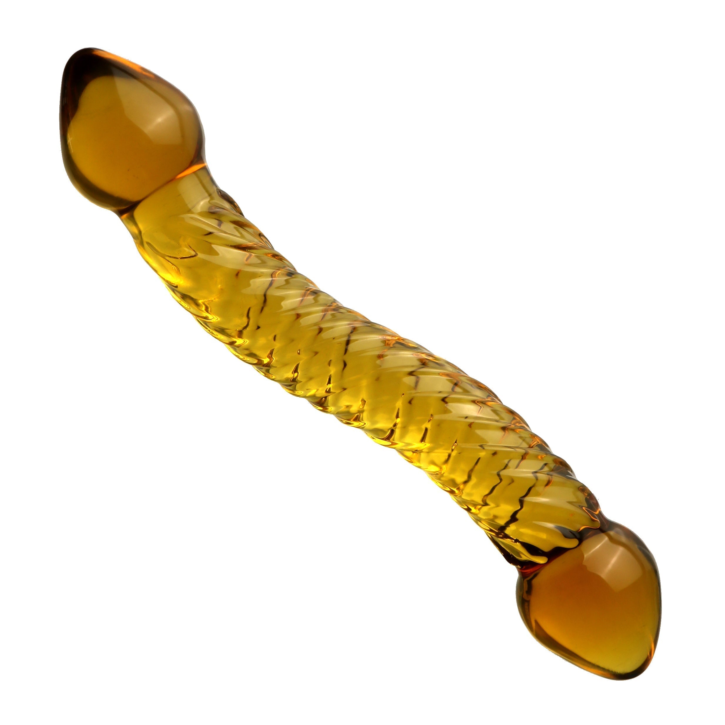 Lila Regen Gebogen Double Glasdildo