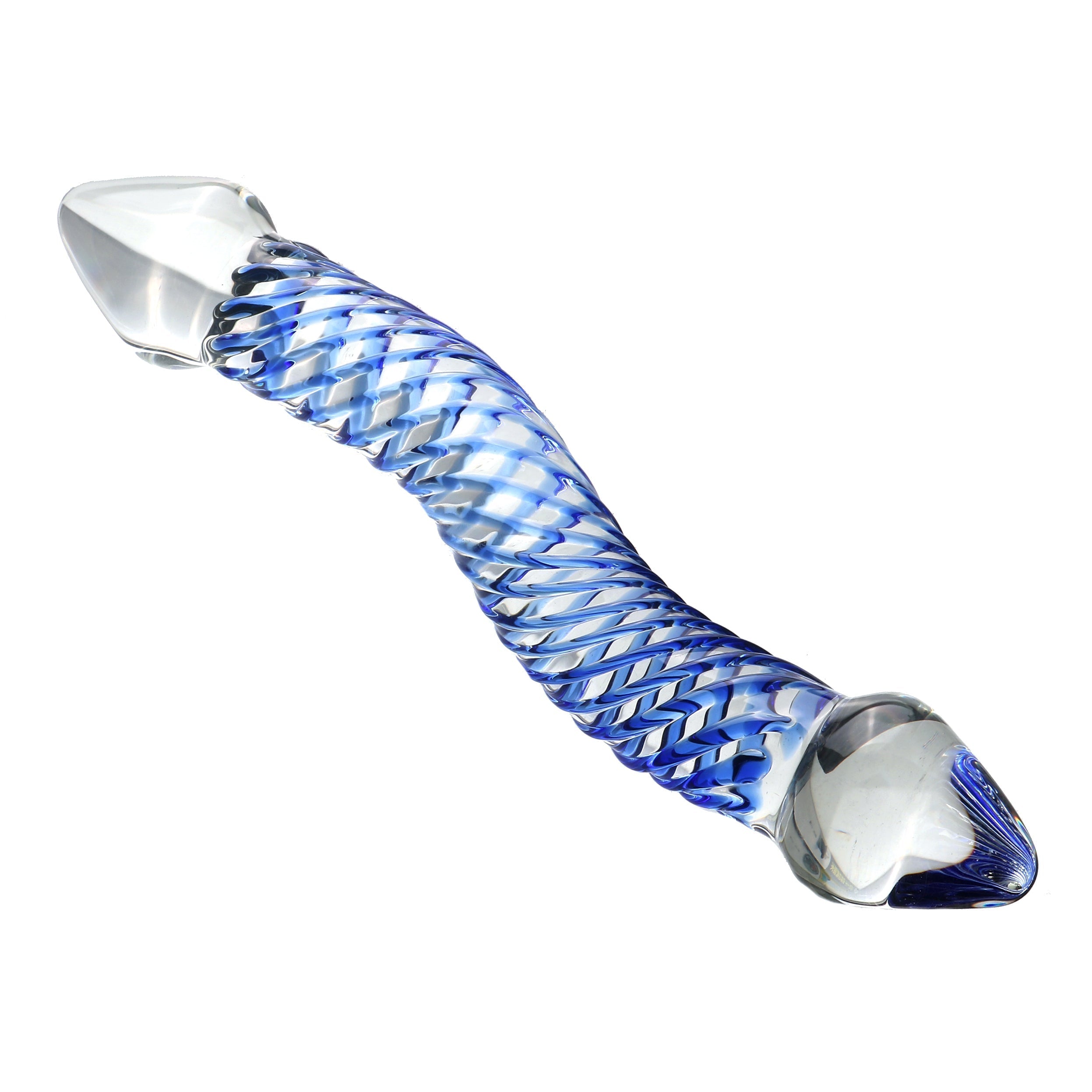 Lila Regen Gebogen Double Glasdildo