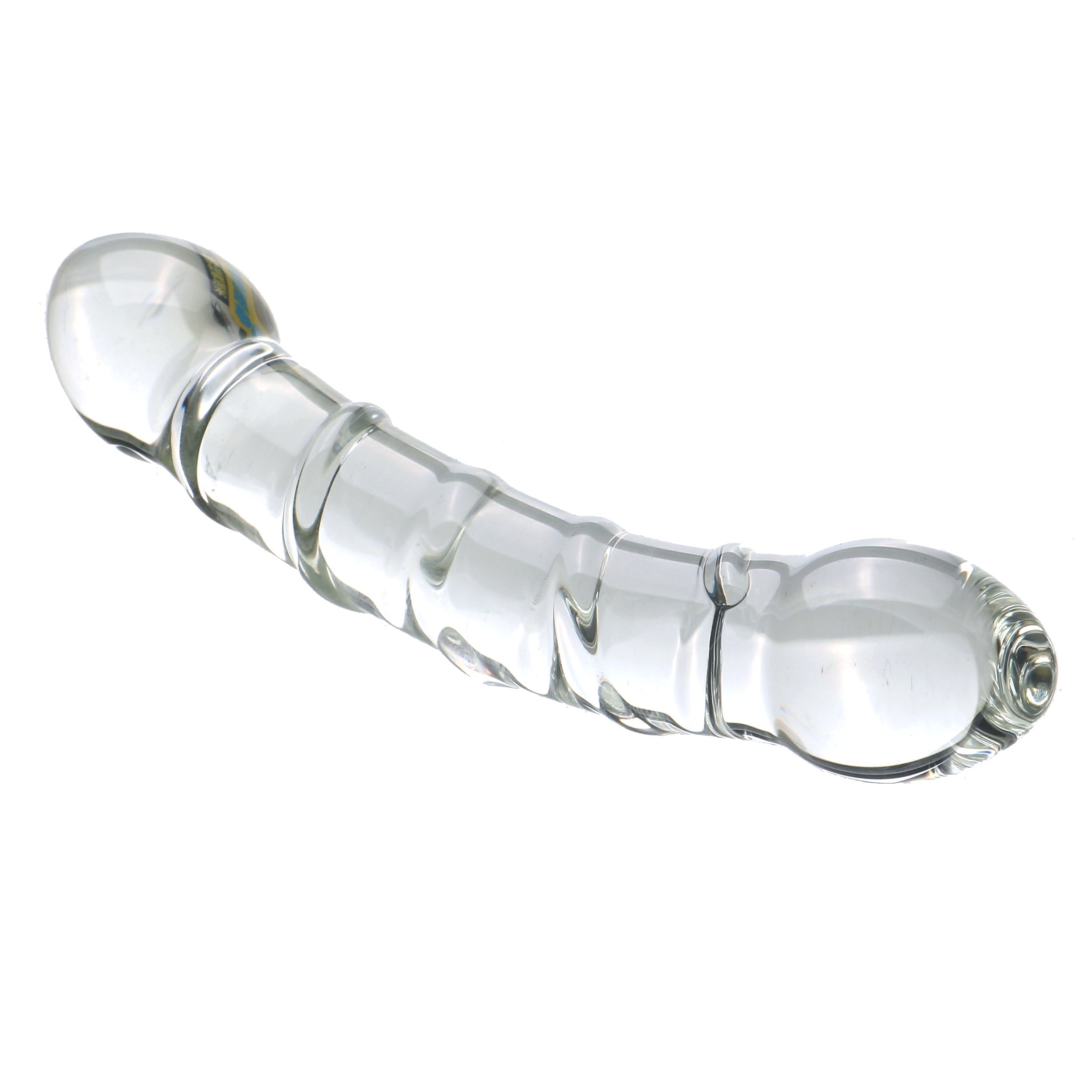 Klar Glatt Gebogen Double Glasdildo