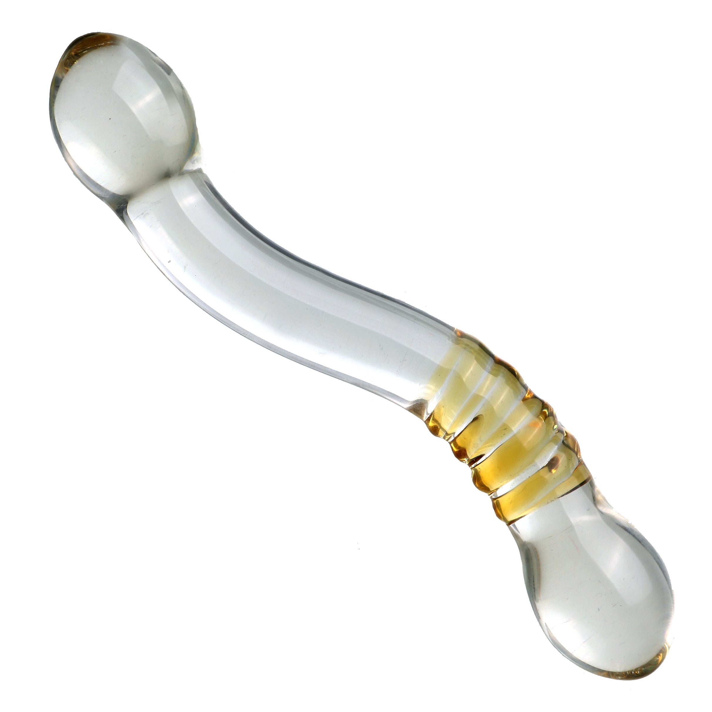 Lila Regen Gebogen Double Glasdildo