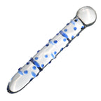 19 CM Blau Noppen Stäbchenförmig Glasdildo