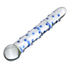 19 CM Blau Noppen Stäbchenförmig Glasdildo