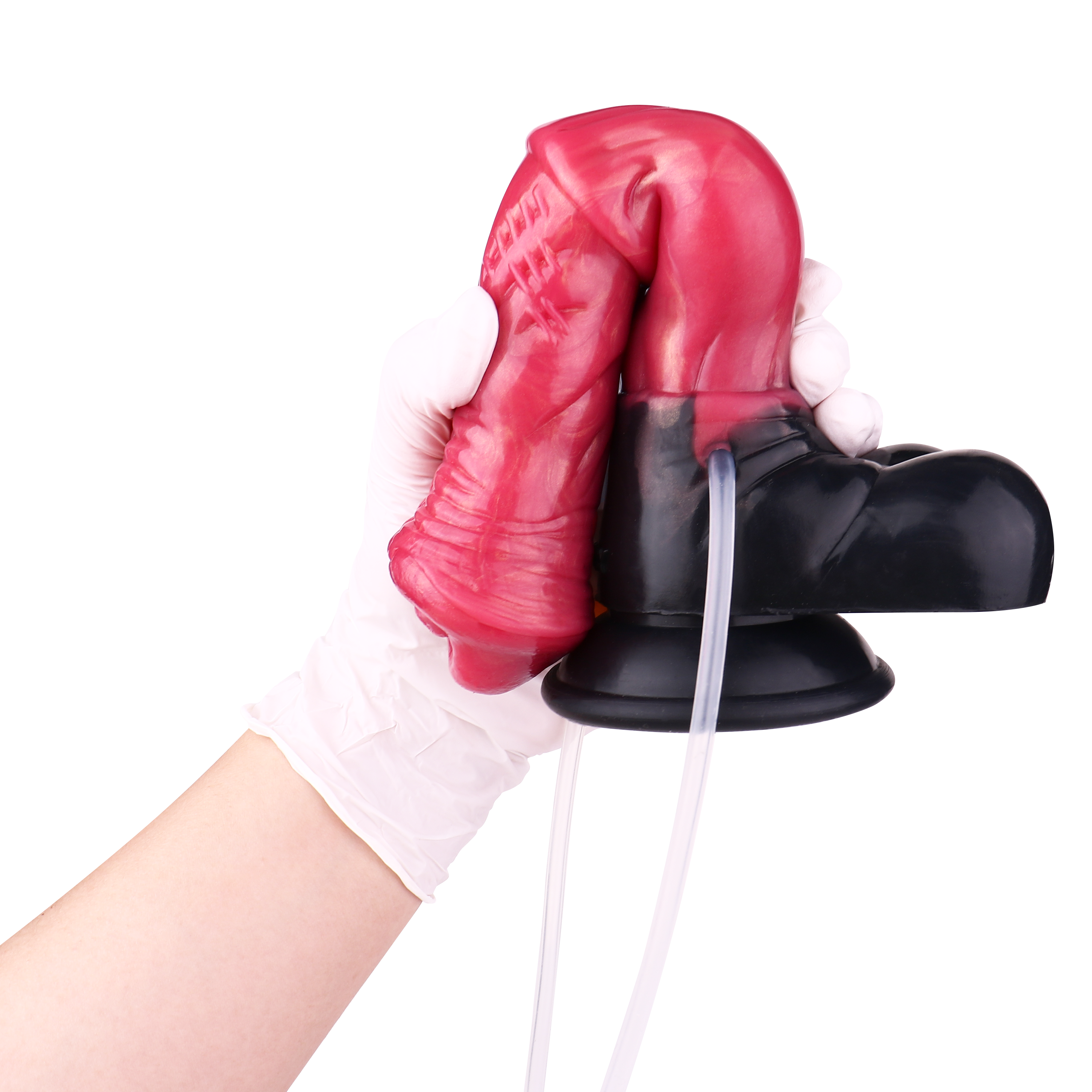 25 CM Squirting Fantasy Aufblasbarer Rot Horsedildo