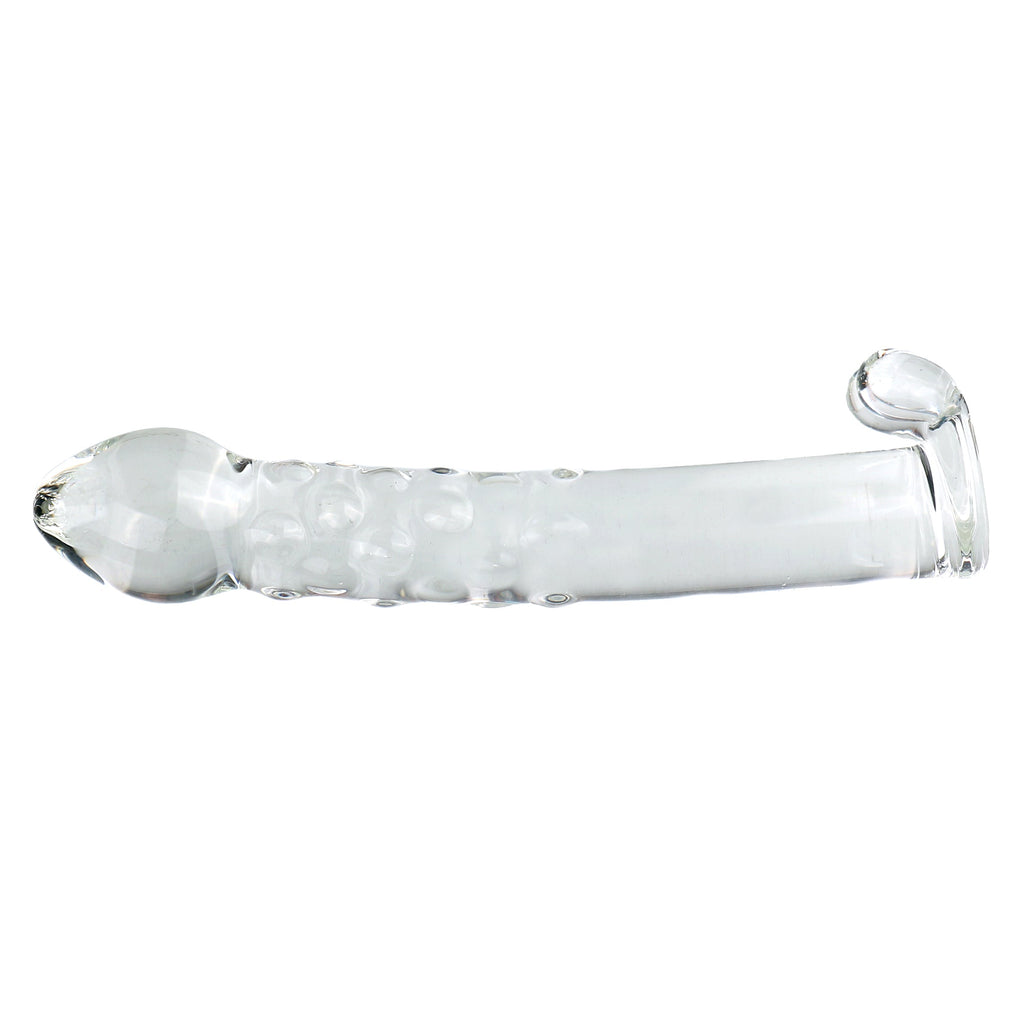 17 CM Bohrer Noppen Klar Glass Dildo