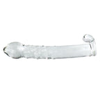 17 CM Bohrer Noppen Klar Glass Dildo