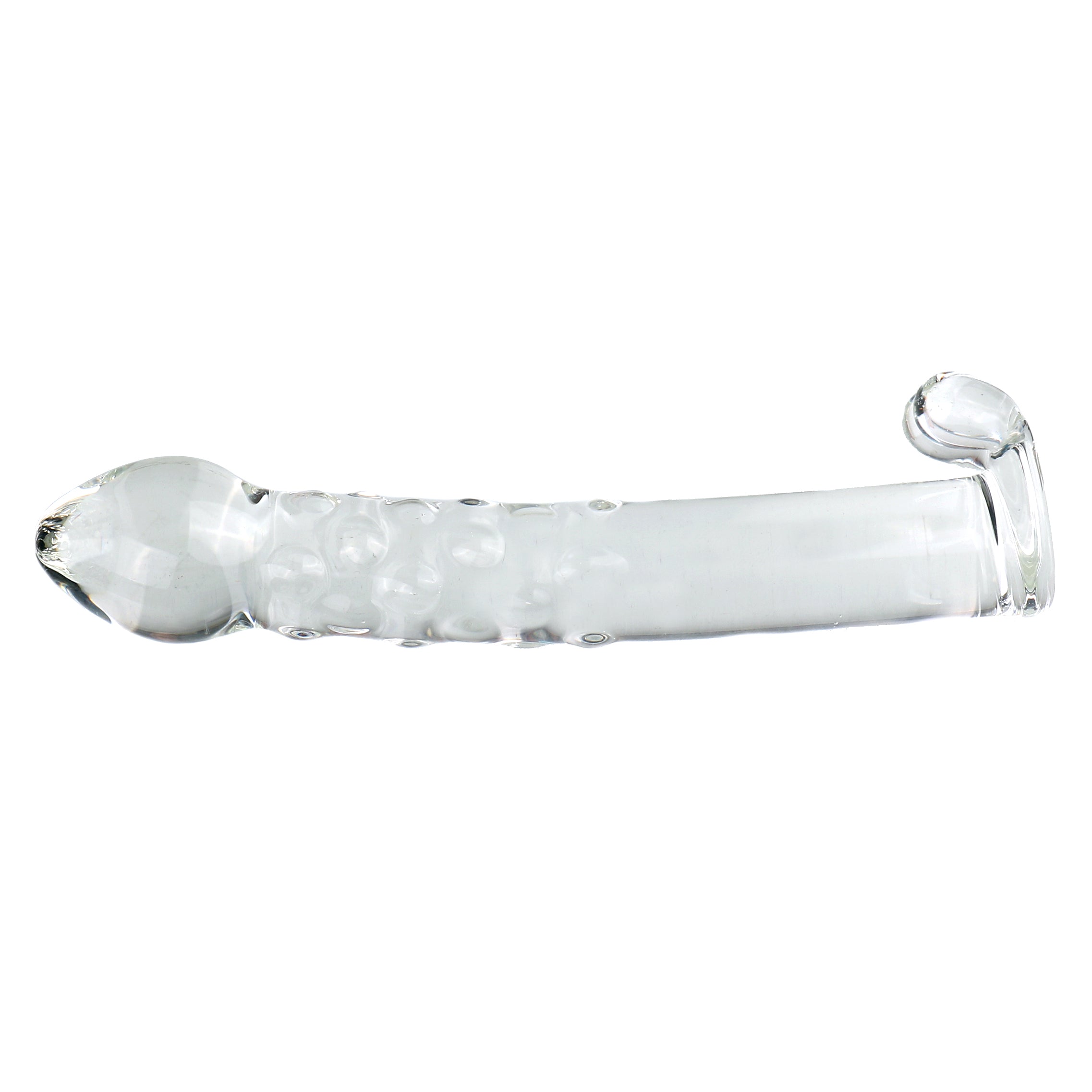 17 CM Bohrer Noppen Klar Glass Dildo