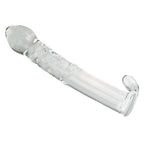 17 CM Bohrer Noppen Klar Glass Dildo