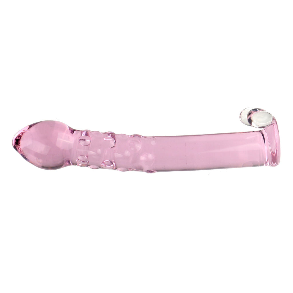 17 CM Bohrer Noppen Klar Glass Dildo