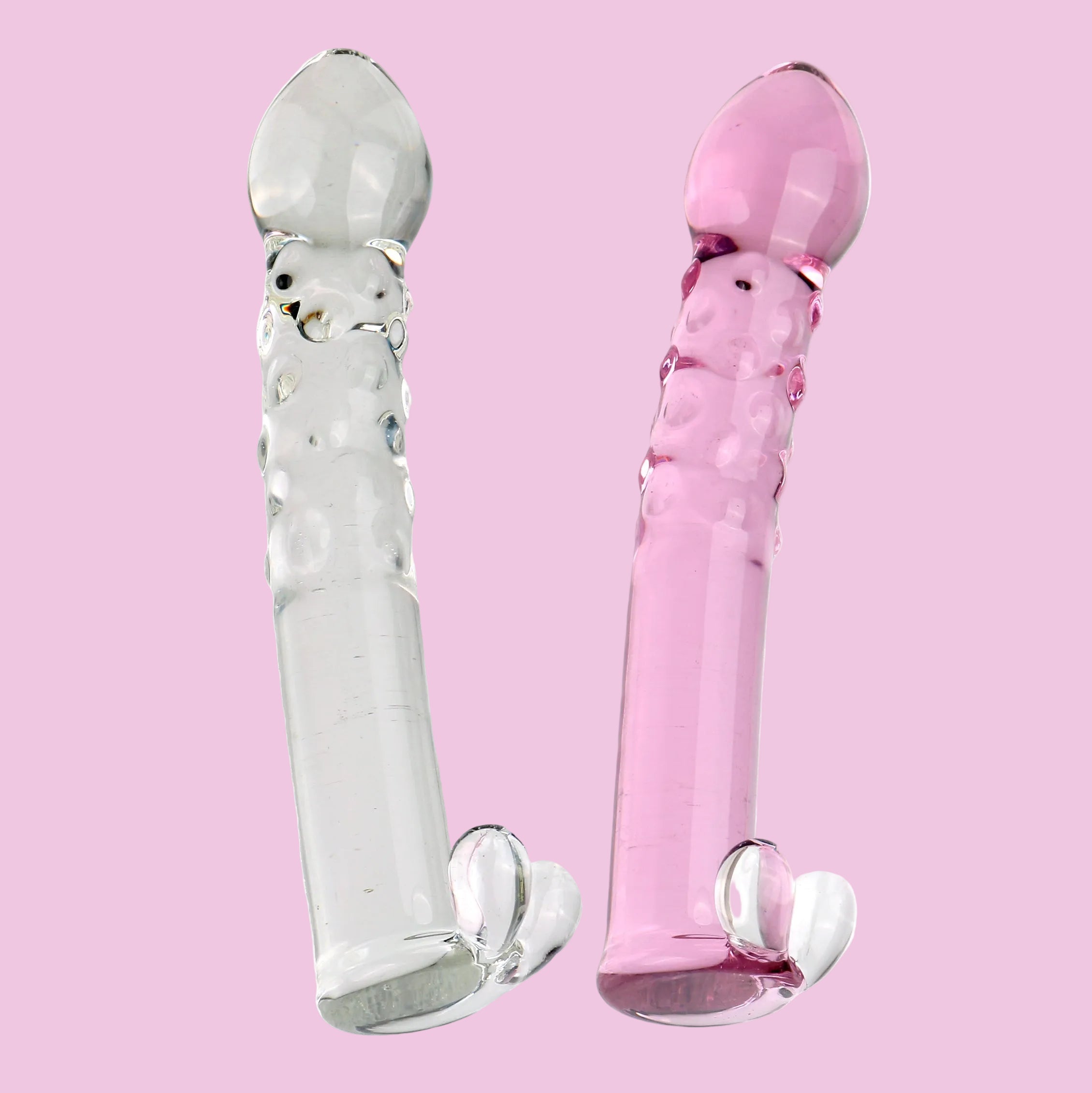 17 CM Bohrer Noppen Klar Glass Dildo