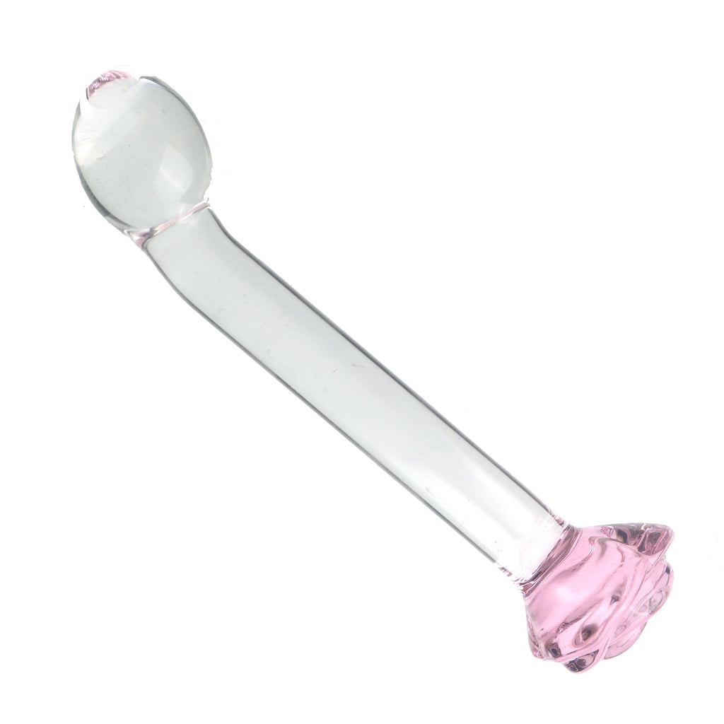 Rose Klar Glatt Masturbator Glass Dildo