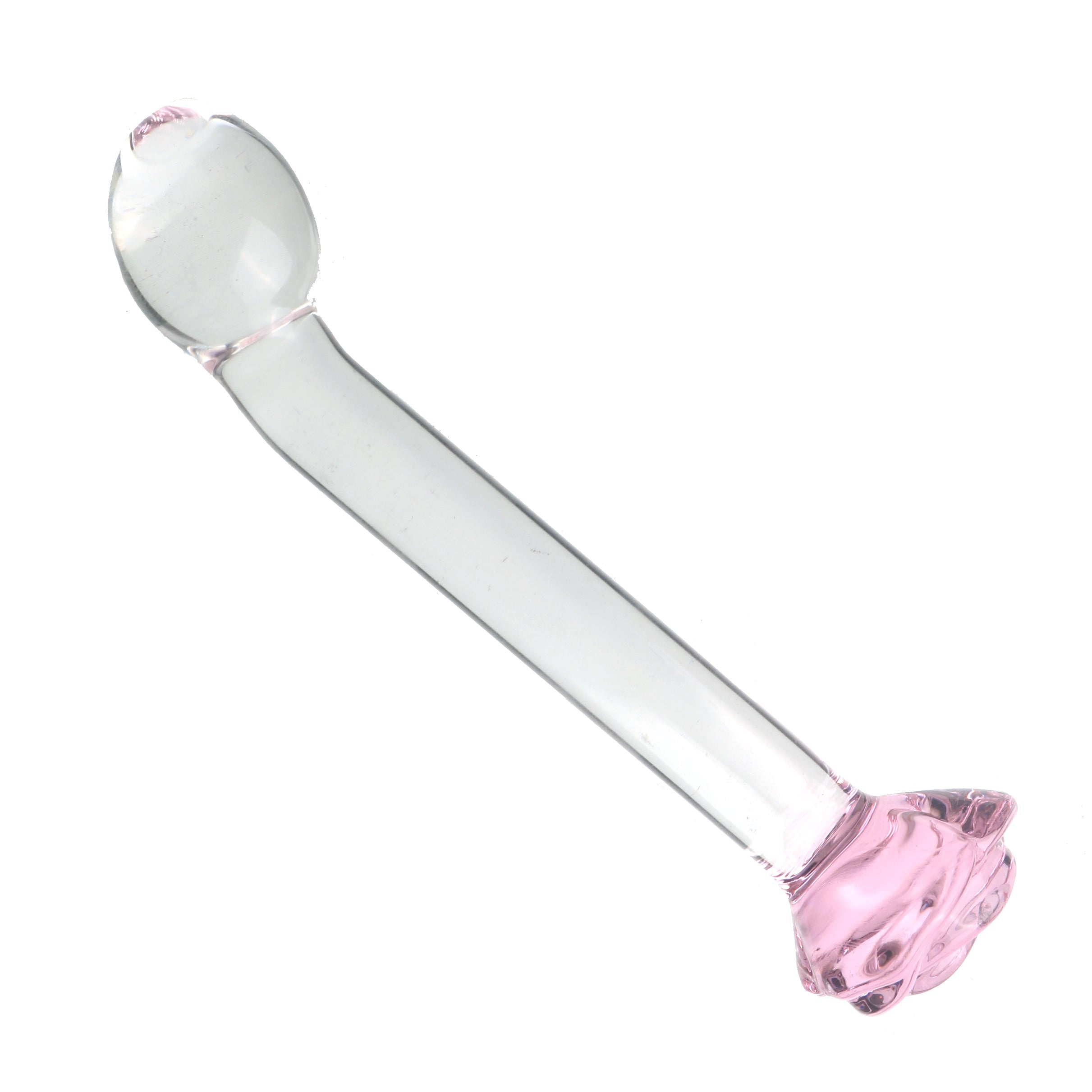 Rose Klar Glatt Masturbator Glass Dildo