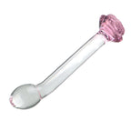 Rose Klar Glatt Masturbator Glass Dildo