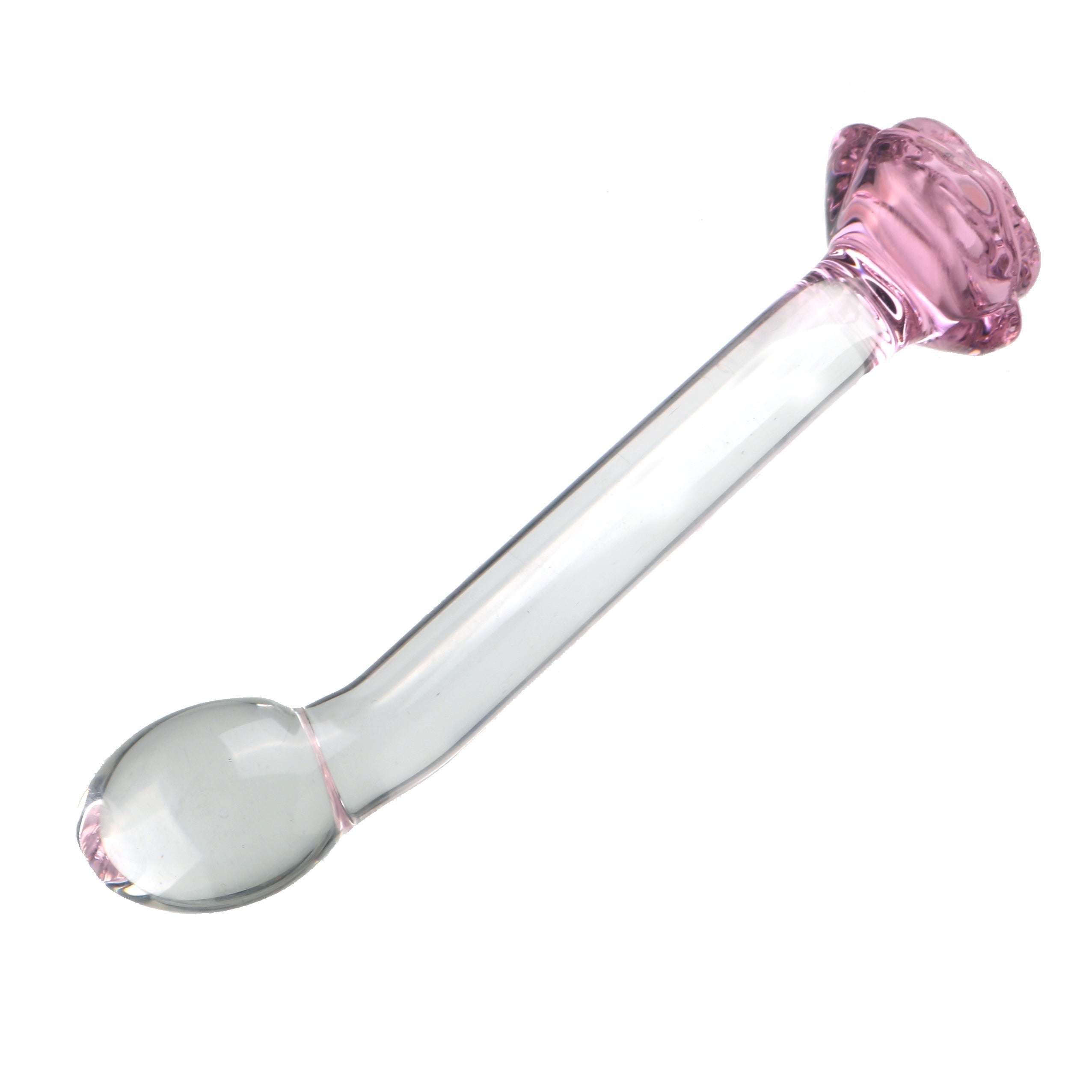 Rose Klar Glatt Masturbator Glass Dildo