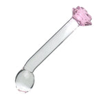 Rose Klar Glatt Masturbator Glass Dildo