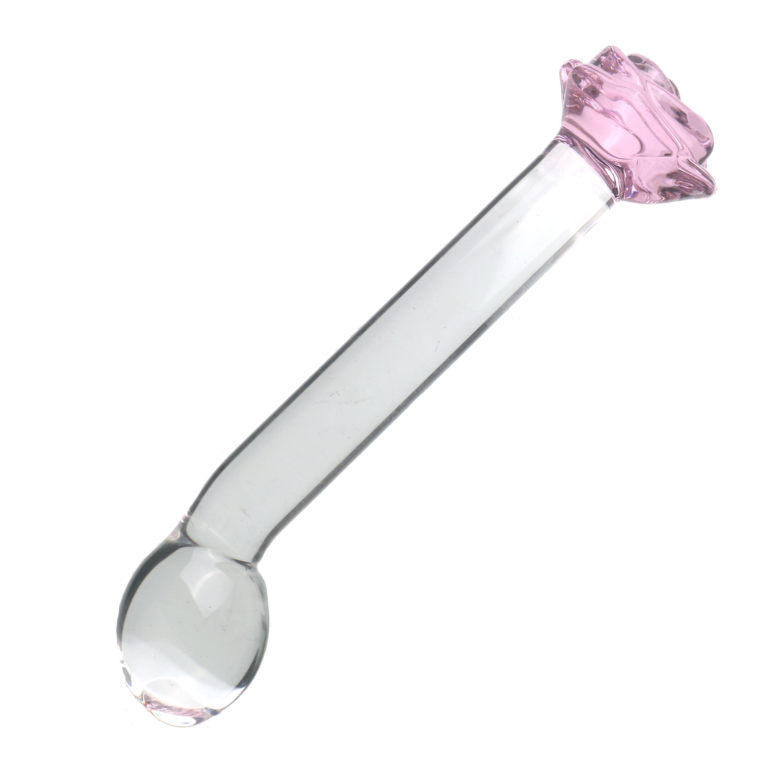 Rose Klar Glatt Masturbator Glass Dildo