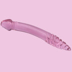 23 CM Glatt Wirbelförmig Penis Double Glasdildo