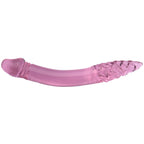 23 CM Glatt Wirbelförmig Penis Double Glasdildo