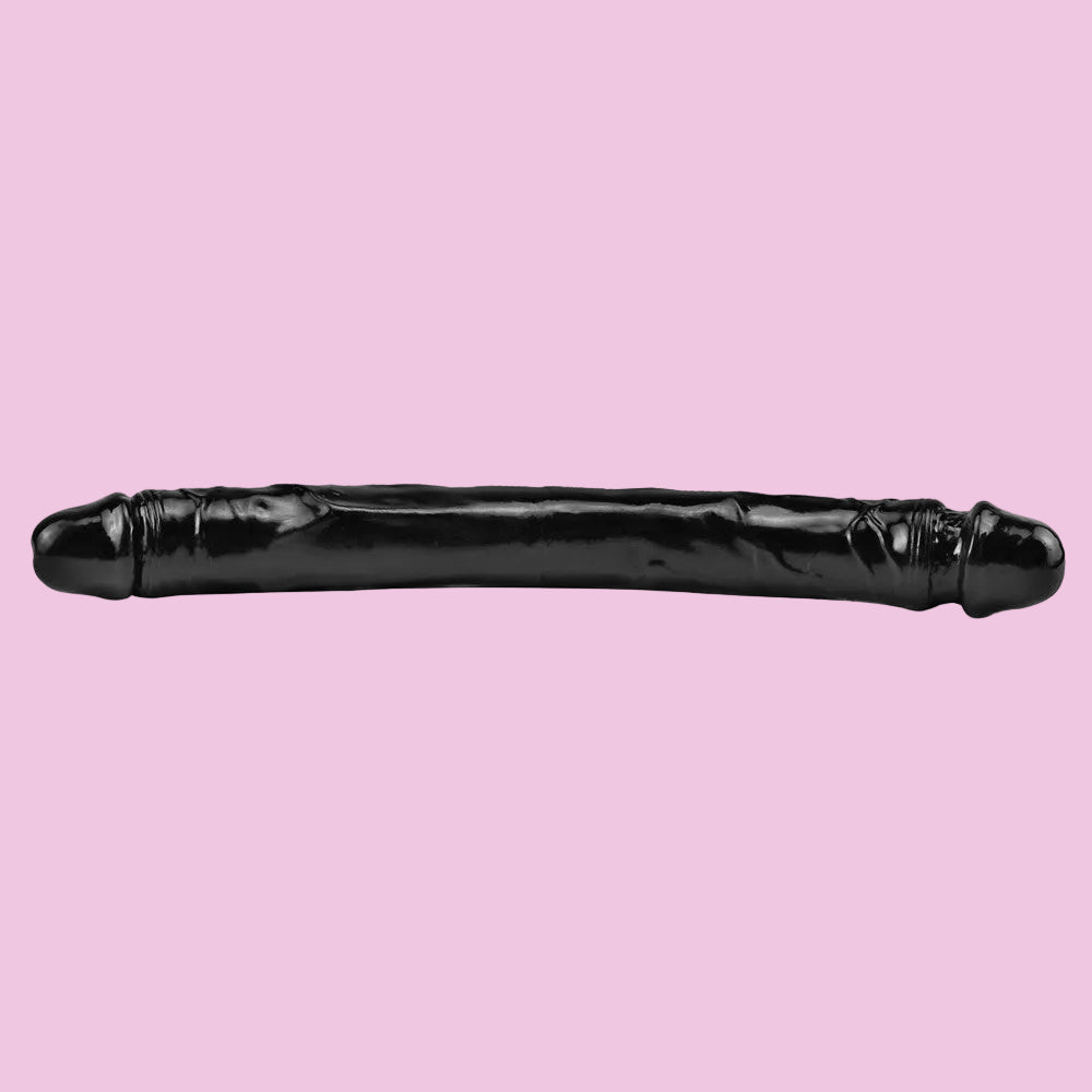 38 CM Realistic Black Lesbian Doppeldildo mit Venen