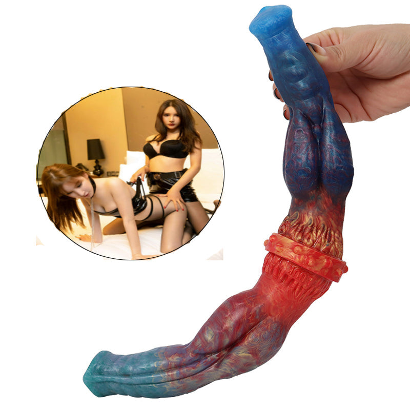 Bunt Lesbian Fantasy Dragon Doppeldildo