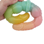 40 CM Rainbow Fantasy Lesbian Dragon Doppeldildo