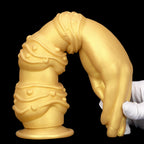 Gold Knotted Hand Fist Dildo Anal Plug