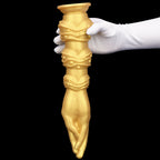 Gold Knotted Hand Fist Dildo Anal Plug