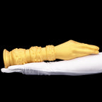 Gold Knotted Hand Fist Dildo Anal Plug