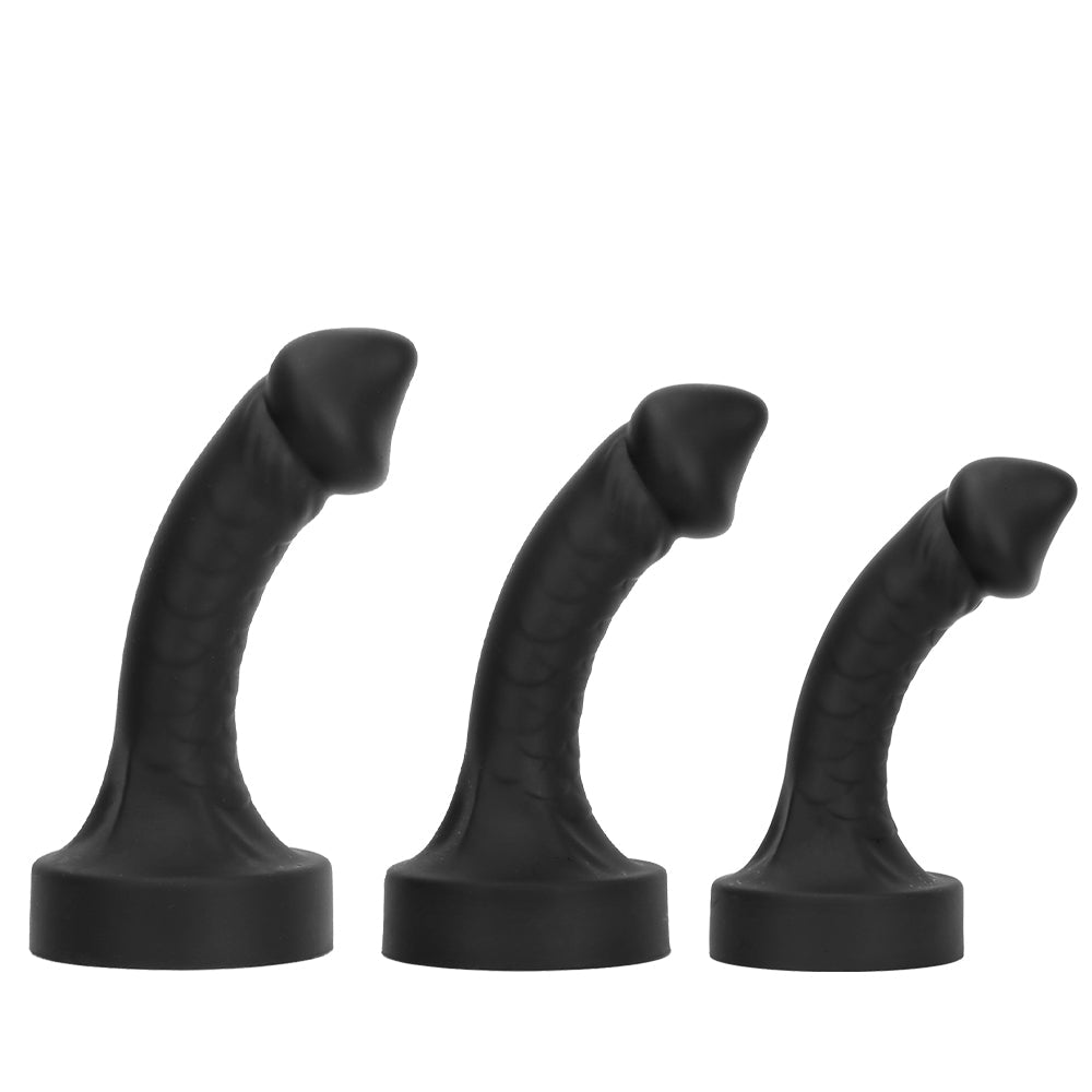 Gebogen Spitz Big Soft Black Dildo